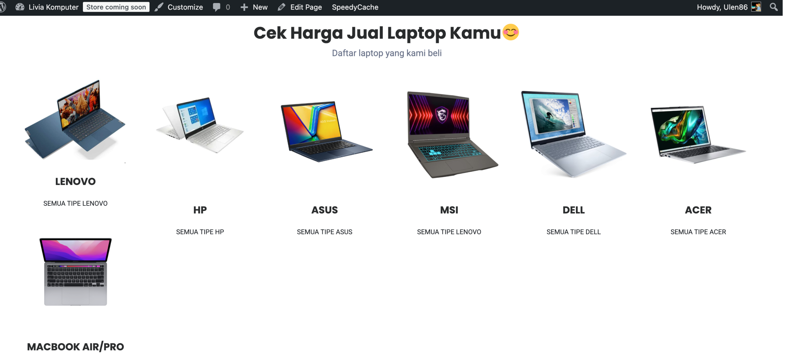 Kami beli laptop bekas dari perorangan. Proses cepat, harga bersaing, bisa COD atau kirim. Bayar cash! Deskripsi 2: Terima segala merek & kondisi layak pakai. Kirim foto & spesifikasi, langsung kami beri penawaran terbaik!